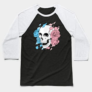 Trans Pride Skull Transgender Baseball T-Shirt